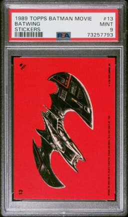 1989 #13 Batwing PSA 9 Topps Batman Movie Stickers