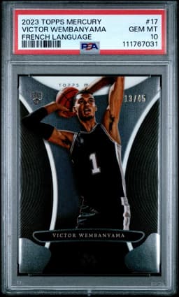 2023 #17 Victor Wembanyama PSA 10 Topps Mercury: Victor Wembanyama