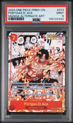 2024 #013 Portgas D. Ace PSA 9 One Piece PRB01-Premium Booster -One Piece Card the Best-