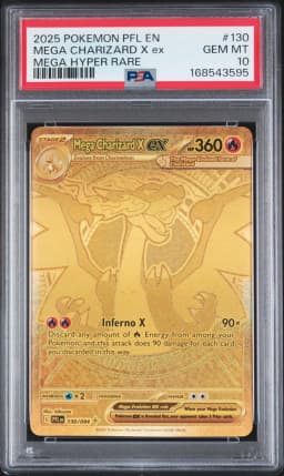 2025 #130 Mega Charizard X EX PSA 10 Pfl EN-Phantasmal Flames
