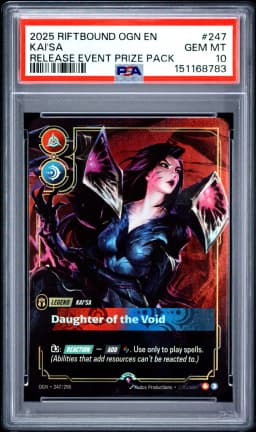 2025 #247 Kai'SA - Daughter of the Void PSA 10 Riftbound: League of Legends Ogn-Origins