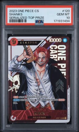 2023 #120 Shanks PSA 10 One Piece Simplified Chinese Promos
