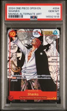 2024 #004 Shanks PSA 10 One Piece OP09-Emperors in the New World