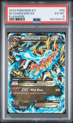 2014 #69 M Charizard EX PSA 6 XY Flashfire