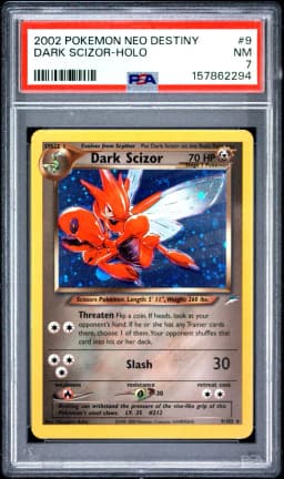 2002 #9 Dark Scizor-Holo PSA 7 Neo Destiny
