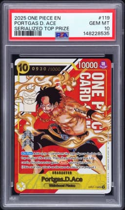 2025 #119 Portgas D. Ace PSA 10 One Piece Promos