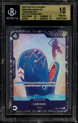 2025 #EB01048 Laboon SR/(Treasure Cup May '25 Top 64 Prize) BGS 10 One Piece Card Game Promos