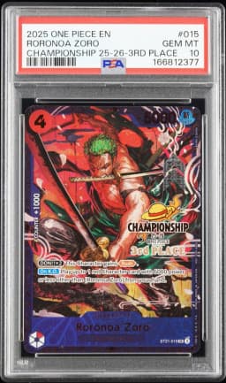 2025 #015 Roronoa Zoro PSA 10 One Piece Promos