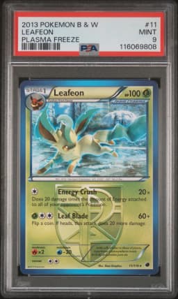 2013 #11 Leafeon PSA 9 Black & White Plasma Freeze
