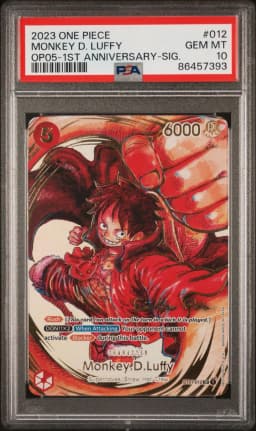 2023 #012 Monkey D. Luffy PSA 10 One Piece OP05-Awakening of the New Era