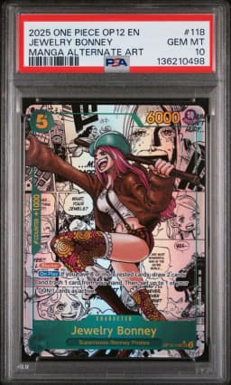 2025 #118 Jewelry Bonney PSA 10 One Piece OP12-Legacy of the Master
