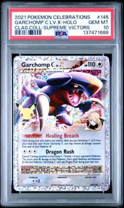 2021 #145 Garchomp C LV.X-Holo PSA 10 Celebrations Classic Collection