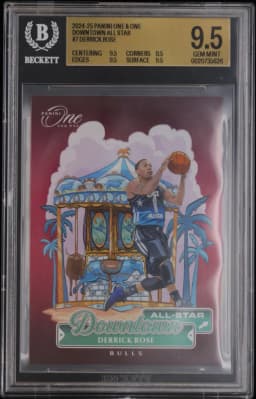 2024 #7 Derrick Rose BGS 9.5 Panini One and One Downtown All Star
