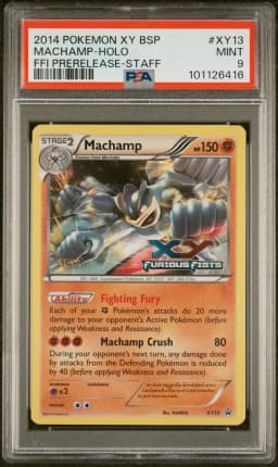 2014 #XY13 Machamp-Holo PSA 9 XY Black Star Promo