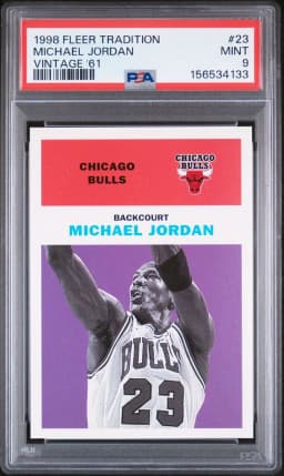 1998 #23 Michael Jordan PSA 9 Fleer Tradition Vintage '61