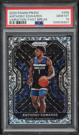 2020 #258 Anthony Edwards PSA 10 Panini Prizm Basketball