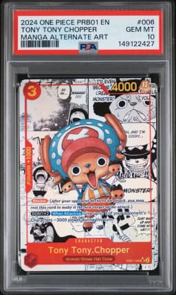 2024 #006 Tony Tony Chopper PSA 10 One Piece PRB01-Premium Booster -One Piece Card the Best-