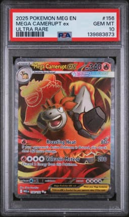 2025 #156 Mega Camerupt EX PSA 10 Meg EN-Mega Evolution