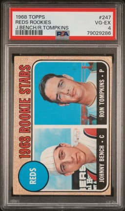 1968 #247 Reds Rookies PSA 4 Topps