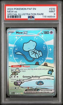 2024 #232 Mew EX PSA 9 Paf EN-Paldean Fates