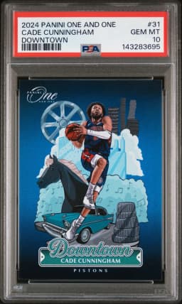2024 #31 Cade Cunningham PSA 10 Panini One and One Downtown