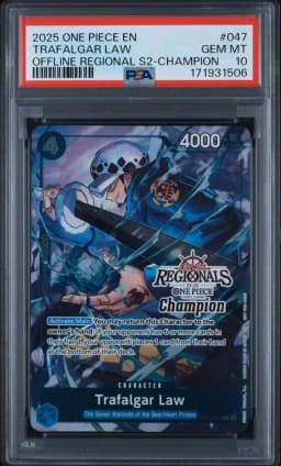 2025 #047 Trafalgar Law PSA 10 One Piece Offline Regionals Pack 2025 Season 2