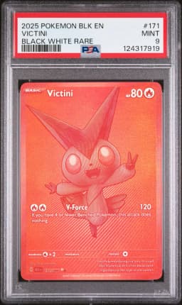 2025 #171 Victini PSA 9 Blk EN-Black Bolt