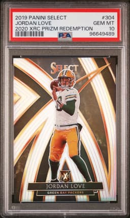 2019 #304 Jordan Love PSA 10 Panini Select 2020 Xrc Prizm Redemption