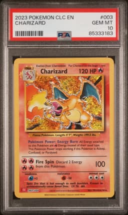 2023 #003 Charizard PSA 10 Clc-Trading Card Game Classic Charizard & HO-Oh EX Deck
