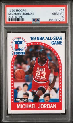 1989 #21 Michael Jordan PSA 10 Hoops