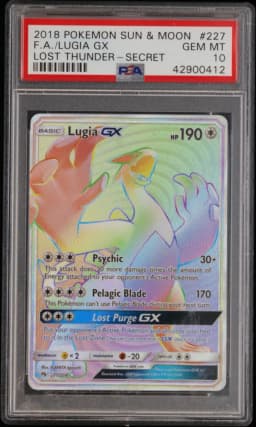 2018 #227 Full Art/Lugia GX PSA 10 Sun & Moon Lost Thunder