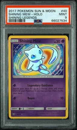 2017 #40 Shining Mew-Holo PSA 9 Sun & Moon Shining Legends