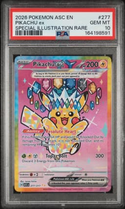 2026 #277 Pikachu EX PSA 10 Asc EN-Ascended Heroes