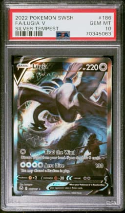 2022 #186 Full Art/Lugia V PSA 10 Sword & Shield Silver Tempest