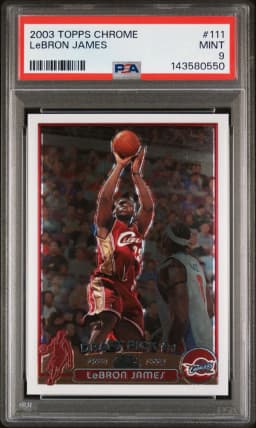 2003 #111 LeBron James PSA 9 Topps Chrome Basketball