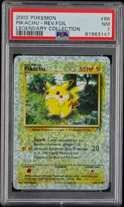 2002 #86 Pikachu-Reverse Foil PSA 7 Legendary Collection