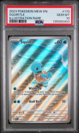 2023 #170 Squirtle PSA 10 Mew EN-151
