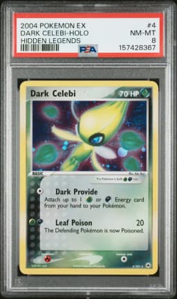 2004 #4 Dark Celebi-Holo PSA 8 EX Hidden Legends