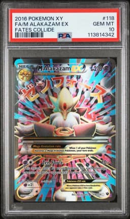 2016 #118 Full Art/M Alakazam EX PSA 10 XY Fates Collide