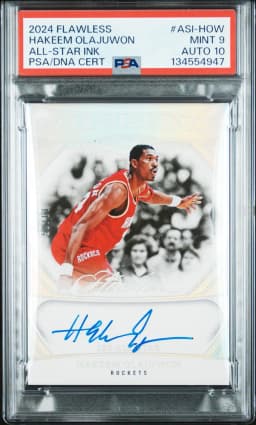 2024 #ASI-HOW Hakeem Olajuwon PSA 9 Panini Flawless All-Star Ink