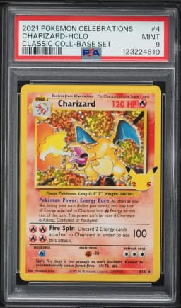 2021 #4 Charizard-Holo PSA 9 Celebrations Classic Collection Pokemon