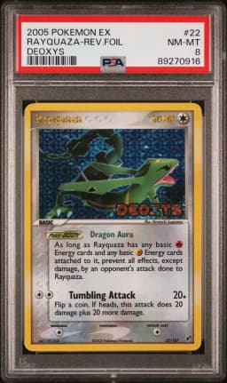 2005 #22 Rayquaza-Reverse Foil PSA 8 EX Deoxys