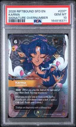 2026 #237* Karma - Channeler PSA 10 Riftbound: League of Legends Sfd-Spiritforged