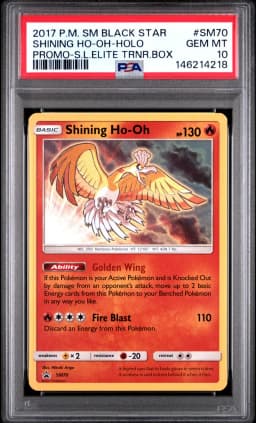 2017 #SM70 Shining HO-Oh-Holo PSA 10 SM Black Star Promo