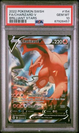 2022 #154 Full Art/Charizard V PSA 10 Sword & Shield Brilliant Stars