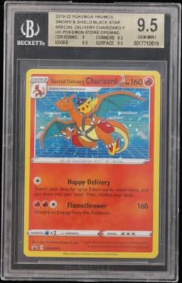 2019 #SWSH075 Special Delivery Charizard P/(UK Pok?mon Store Opening) BGS 9.5 Sword and Shield Black Star Promos