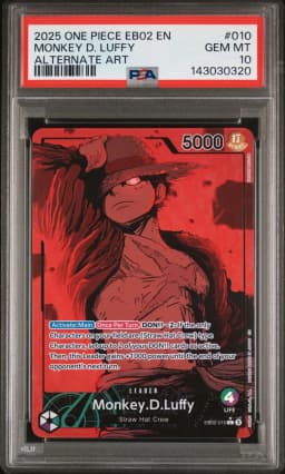 2025 #010 Monkey D. Luffy PSA 10 One Piece EB02-Extra Booster -Anime 25th Collection-