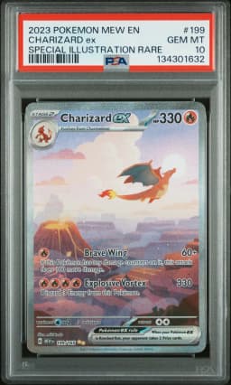 2023 #199 Charizard EX PSA 10 Mew EN-151