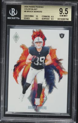 2024 #CBBBS Brock Bowers BGS 9.5 Panini Phoenix Color Blast Football