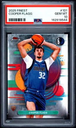 2025 #101 Cooper Flagg PSA 10 Topps Finest